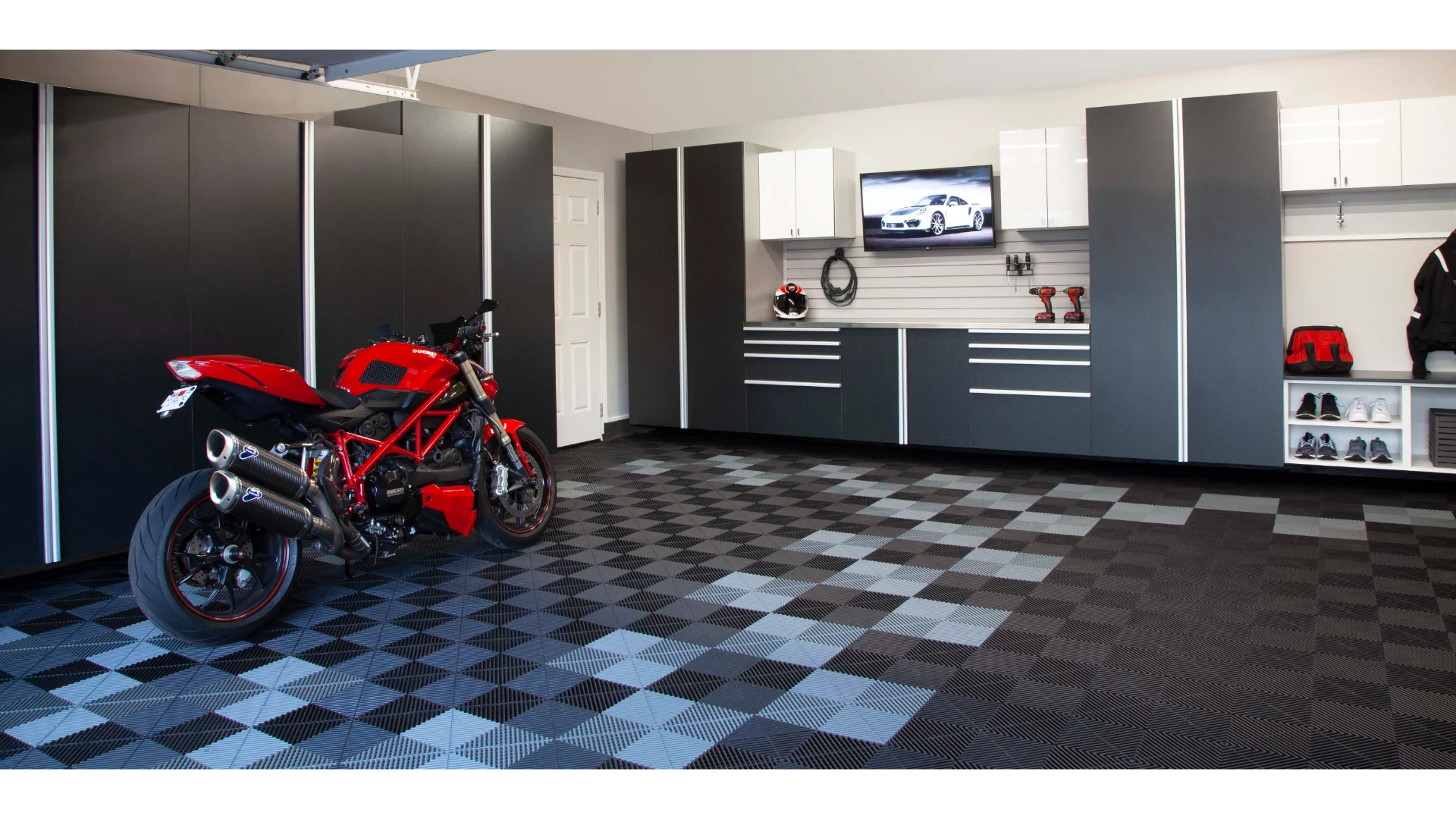 Basalt Cabinets Angle with Motorcycle Oct 2020 1